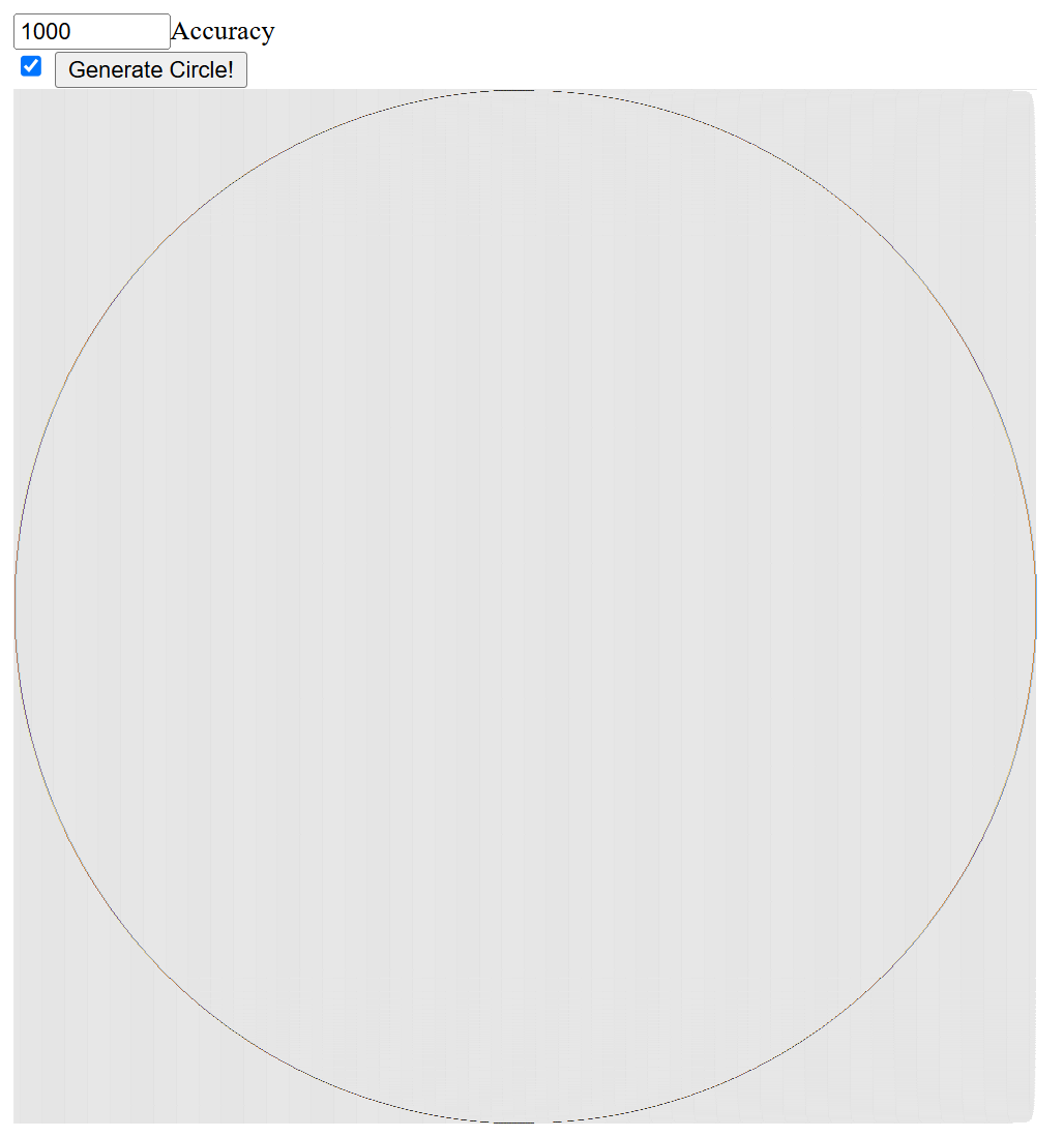 Circle Generator and Pi Calculator